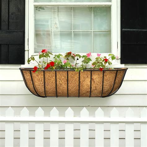 decorative metal trough window box|hanging window boxes for balconies.